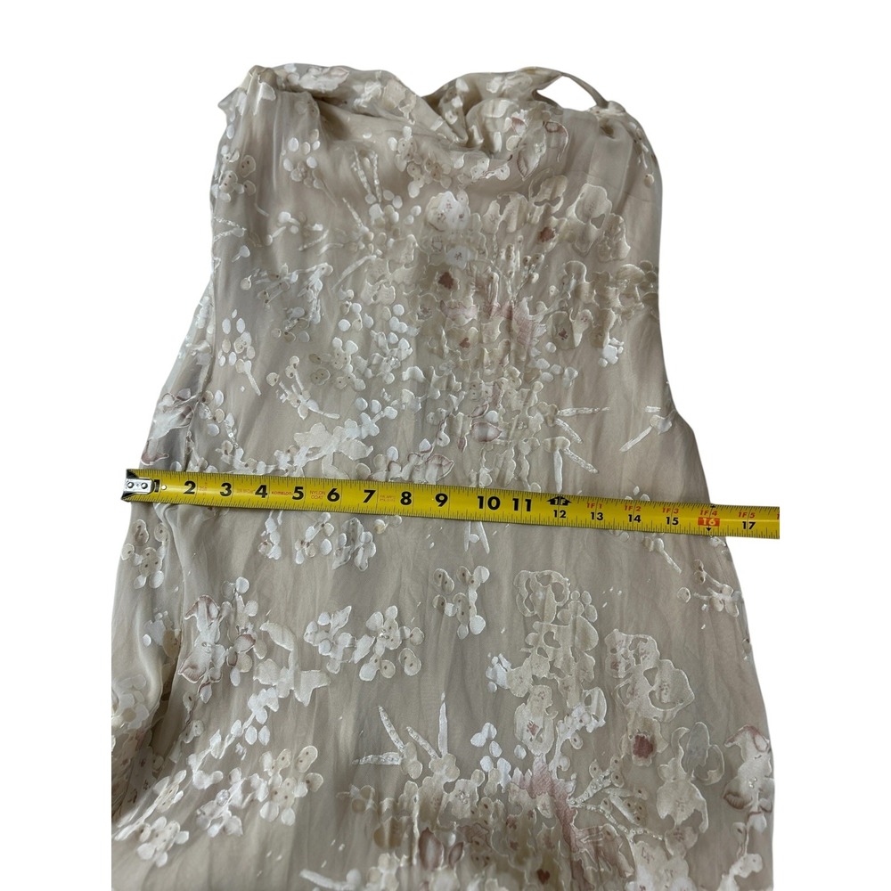 L'AGENCE Christine Burnout Satin Cowl Gown in Feather Grey Beige  XS - Picture 6 of 9